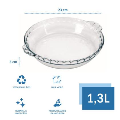 Imagem de Jogo 9 Peças Forma Filetada 2 De Cada Tamanho Vidro Marinex