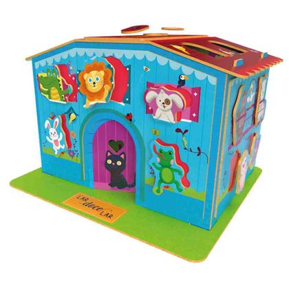 Imagem de Jogo Ache e Encaixe - Casa Gigante dos Animais - Madeira - Brincadeira de Criança