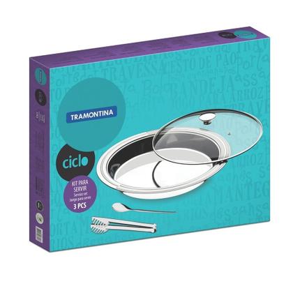 Imagem de Jogo Aço Inox P/ Servir 3 peças Ciclo 64510274 - Tramontina