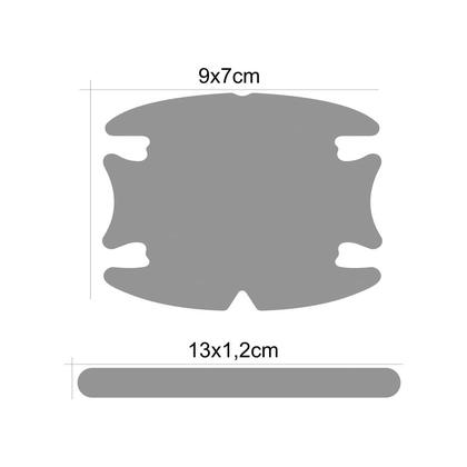 Imagem de Jogo adesivo protetor maçaneta carro chevrolet resinado transparente