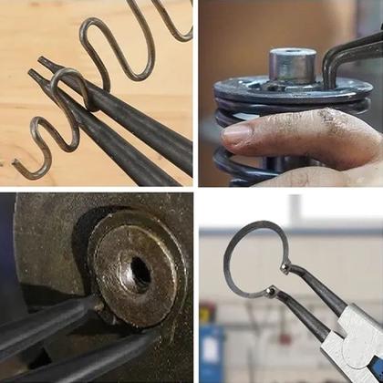 Imagem de Jogo Alicate Tirar Abrir Aneis 4 Peças 7 Saca Anel Elastico Aço Cromo Vanádio