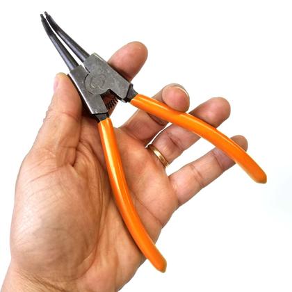 Imagem de Jogo Alicate Tirar Abrir Aneis 4 Peças 7 Saca Anel Elastico Aço Cromo Vanádio