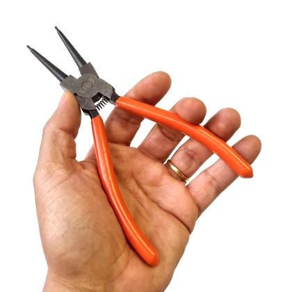 Imagem de Jogo Alicate Tirar Abrir Aneis 4 Peças 7 Saca Anel Elastico Aço Cromo Vanádio