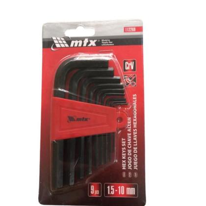 Imagem de Jogo Allen 1,5 A 10 Mm Curta Hexagonal 9 Peças 112269 Mtx