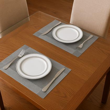 Imagem de Jogo Americano 12 Lugares Mesa Posta Elegante 45x30cm Espaçoso Versatil Sousplat Jantar Almoço Café