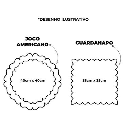 Imagem de Jogo Americano Bordado 12 Peças Stillus - Branco - 100% Poliéster