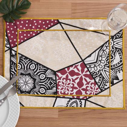 Imagem de Jogo Americano Bordado Impermeável 6 Peças