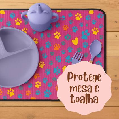 Imagem de Jogo Americano Infantil Impermeável e Absorvente 70x50cm para Bebê Escolar