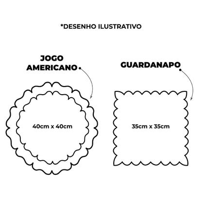 Imagem de Jogo Americano Limão Siciliano Bordado 12 Peças