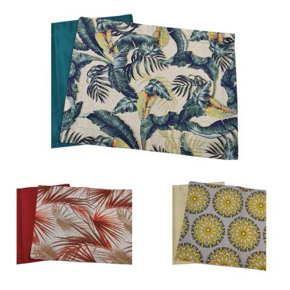 Imagem de Jogo Americano Mesa Posta 35X47 Retangular Kit 4 peças Dupla Face