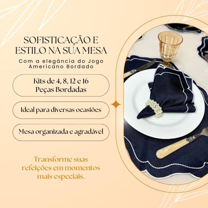 Imagem de Jogo Americano Paris Souplast Guardanapo Bordado Vários Modelos
