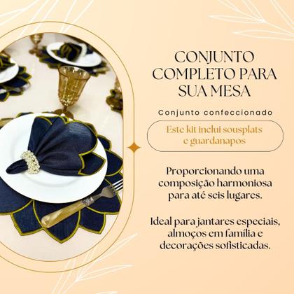 Imagem de Jogo Americano Paris Souplast Guardanapo Bordado Vários Modelos