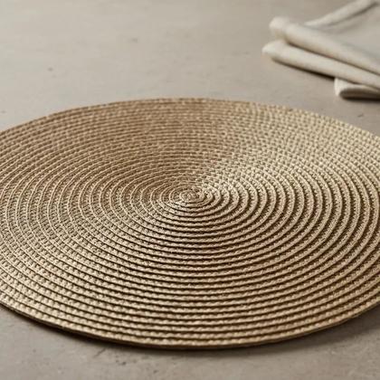 Imagem de Jogo Americano Redondo 4 Peças Mesa Posta Sousplat Panela Supla Descanso De Prato Cozinha Lugar