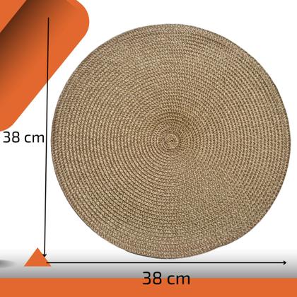 Imagem de Jogo Americano Redondo 4 Peças Mesa Posta Sousplat Panela Supla Descanso De Prato Cozinha Lugar