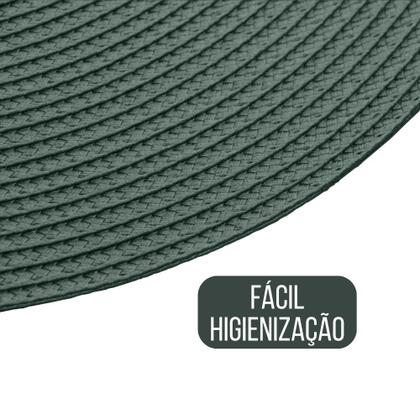 Imagem de Jogo Americano Redondo 8 Lugares Fresno Espiral Verde Militar Sousplat PP 39cm Lyor