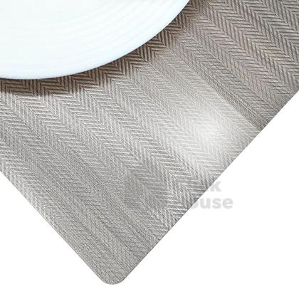 Imagem de Jogo Americano Retangular Impermeável 2 Peças Sousplat Mesa Posta Jantar 30x45cm