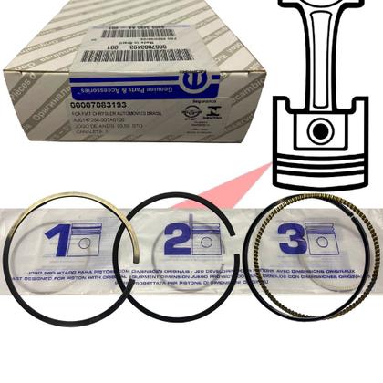 Imagem de Jogo Anel Segmento Std Palio Strada Siena 1.8 8v Ori 7083193