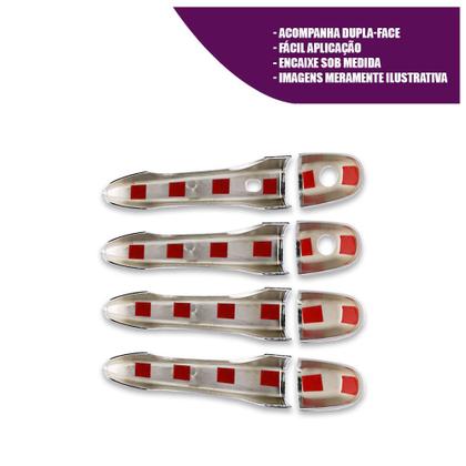 Imagem de Jogo Aplique Cromado Maçaneta Toro 2016 2017 2018 2019 2020 2021 2022 2023 2024 - 4 Portas Com Keyless