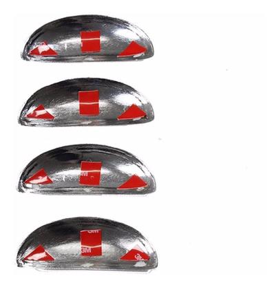 Imagem de Jogo Aplique de Maçaneta Par Aplique Retrovisor Tampa de Combustível 206 207 2001 a 2015 Kit Cromado