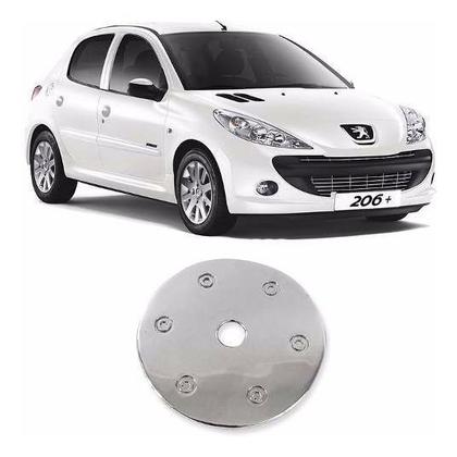 Imagem de Jogo Aplique de Maçaneta Par Aplique Retrovisor Tampa de Combustível 206 207 2001 a 2015 Kit Cromado