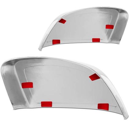 Imagem de Jogo Aplique de Maçaneta Par Retrovisor Tampa de Combustível Celta Prisma 2006 a 2014 Kit Cromado