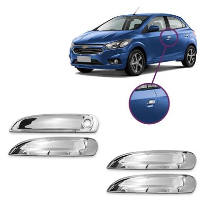 Imagem de Jogo Aplique Maçaneta Cromado Cobalt/Onix/Spin/Prisma 13/21