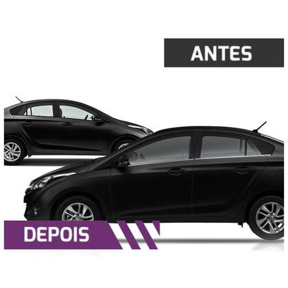 Imagem de Jogo Aplique Pestana Hyundai Hb20 Hb20s 2013 2014 2015 2016 2017 2018 2019 Kit Cromado