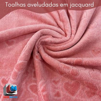 Imagem de Jogo Banhão Gigante Dohler Romance Algodão Aveludada 4Pç