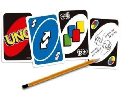 Imagem de Jogo Baralho Uno Mattel Original  com Cartas Para Personalizar kit com 2 Pensamento Estratégico Interação com Amigos e Família