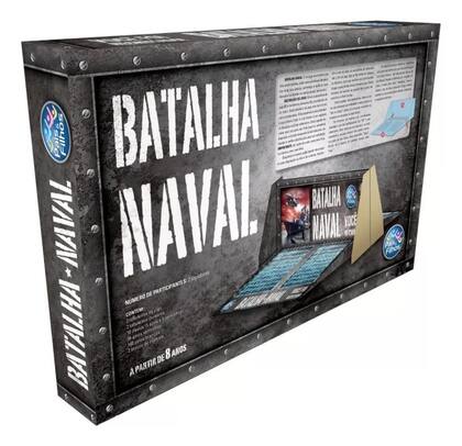 Imagem de Jogo Batalha Naval Tabuleiro Clássico Tático Brinquedo Pedagógico Infantil