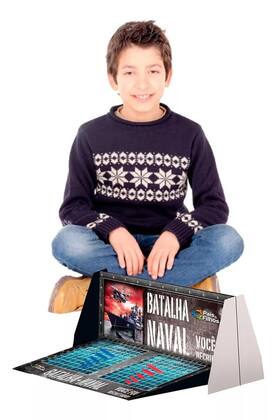 Imagem de Jogo Batalha Naval Tabuleiro Clássico Tático Brinquedo Pedagógico Infantil