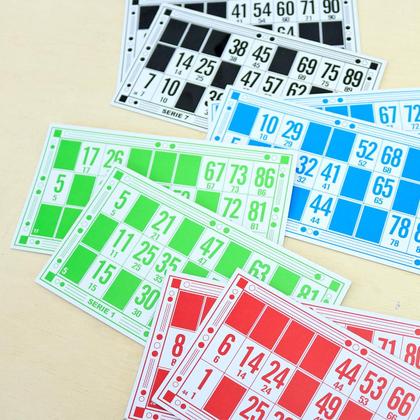 Imagem de Jogo bingo 90 pedras de madeira numeradas cartela marcadores