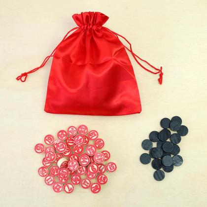 Imagem de Jogo bingo 90 pedras de madeira numeradas cartela marcadores