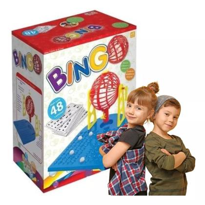 Imagem de Jogo Bingo Com 48 Cartelas Com Bolinhas Incluindo Dispenser para diversão e festa junina