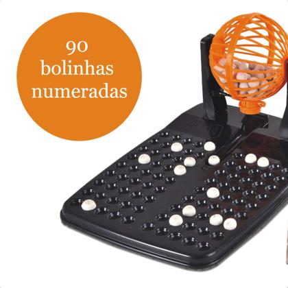 Imagem de Jogo Bingo Infantil 48 Cartelas 90 Bolinhas Passatempo Divertido +5 Anos Brinquedo com Com Globo Nig Brinquedos - 1000