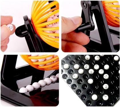 Imagem de Jogo Bingo/Lotto c/90 números, 12 cartelas e globo de sorteio