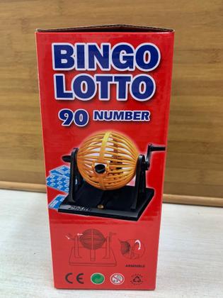 Imagem de Jogo Bingo/Lotto c/90 números, 12 cartelas e globo de sorteio
