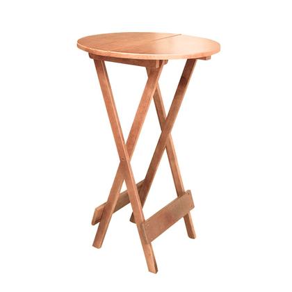 Imagem de Jogo Bistro de Madeira Dobrável Redondo 55cm Diâmetro C/2 Cadeiras Natural