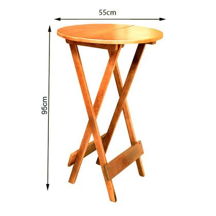 Imagem de Jogo Bistro de Madeira Dobrável Redondo 55cm Diâmetro C/2 Cadeiras Natural