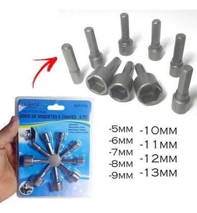 Imagem de Jogo Bits Pito Sextavado Chave Canhão 5 6 7 8 9 10 11 13 Mm - STARTOOLS