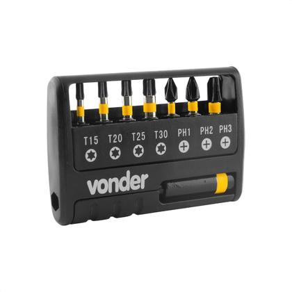 Imagem de Jogo Bits Ponteiras De Impacto Com Encaixe De 1/4" 9 Peças 