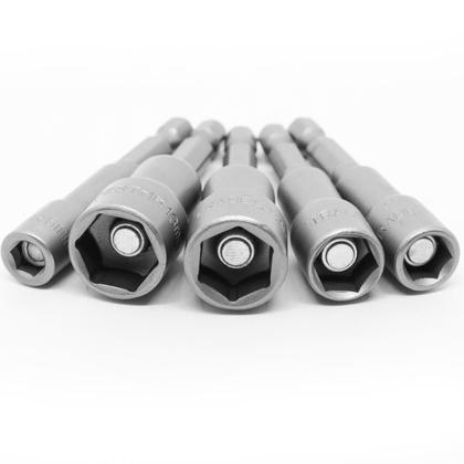 Imagem de Jogo Bits Soquetes Magnéticos Canhão 6-8-10-12-13Mm 5 Pçs