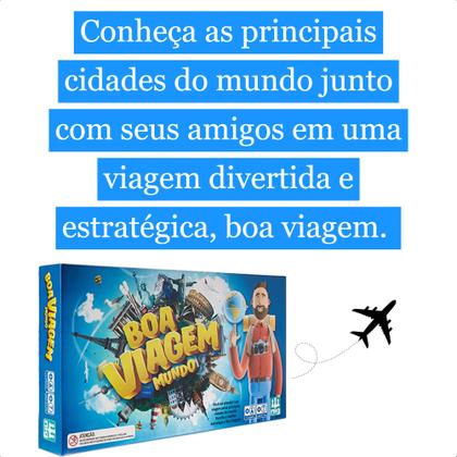 Jogo Boa Viagem Mundo Infantil Geografia Divertida E Estratégia 2 A 4 Jogadores A Partir de 8 Anos Nig Brinquedos - 1103 Imagem de Jogo Boa Viagem Mundo Infantil Geografia Divertida E Estratégia 2 A 4 Jogadores A Partir de 8 Anos Nig Brinquedos - 1103