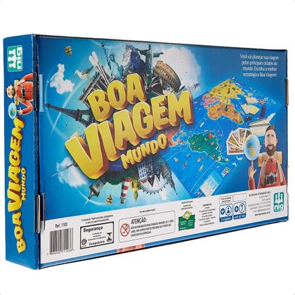 Jogo Boa Viagem Mundo Infantil Geografia Divertida E Estratégia 2 A 4 Jogadores A Partir de 8 Anos Nig Brinquedos - 1103 Imagem de Jogo Boa Viagem Mundo Infantil Geografia Divertida E Estratégia 2 A 4 Jogadores A Partir de 8 Anos Nig Brinquedos - 1103
