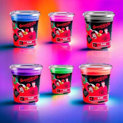 Imagem de Jogo Bola No Alvo Enaldinho Com 6 Potes Slime + 11 Bolinhas
