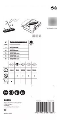 Imagem de Jogo Bosch Expert Hex-9 Multiconstruction Ø3-4-5-5-6-6-8-8mm