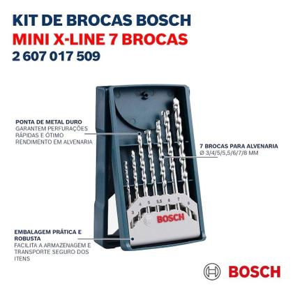 Imagem de Jogo Broca Concreto Bosch Mini X-Line 3-8mm 7 Peças