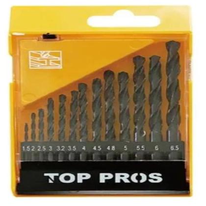 Imagem de Jogo brocas 13 pecas estojo aco rapido kit perfuracao metal plastico furadeira parafusadeira multitamanhos profissional