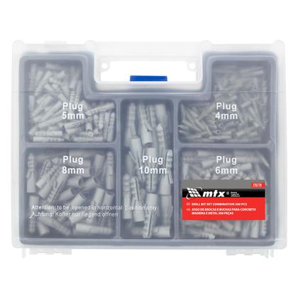 Imagem de Jogo Brocas Aço Madeira Concreto Widea 8mm Bits Bucha 300pcs - MTX 725779