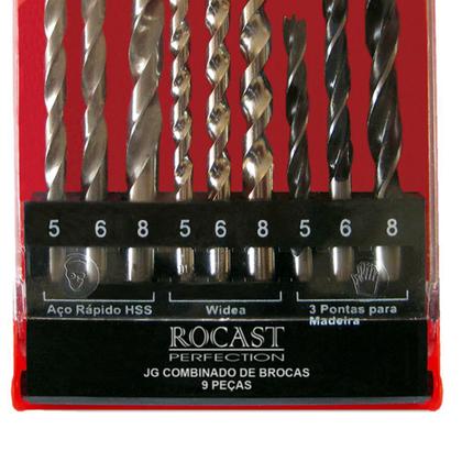 Imagem de Jogo Brocas Combinado Com 9 Pçs 5.0 A 8.0 Mm